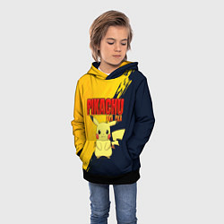 Толстовка-худи детская PIKACHU PIKA PIKA ПИКАЧУ, цвет: 3D-черный — фото 2