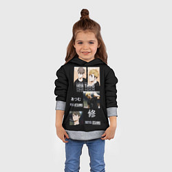 Толстовка-худи детская Братья мия мию волейбол, цвет: 3D-меланж — фото 2