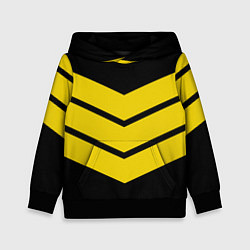 Толстовка-худи детская Три полоски, цвет: 3D-черный