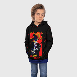 Толстовка-худи детская ARE YOU REDY? ACDC, цвет: 3D-синий — фото 2
