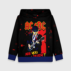 Толстовка-худи детская ARE YOU REDY? ACDC, цвет: 3D-синий
