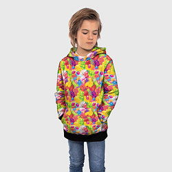 Толстовка-худи детская День Рождения, цвет: 3D-черный — фото 2