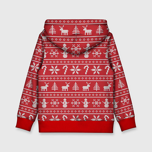 Детская толстовка Новогодний атрибуты / 3D-Красный – фото 2