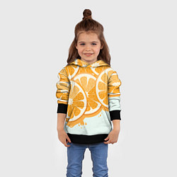 Толстовка-худи детская АПЕЛЬСИН ORANGE, цвет: 3D-черный — фото 2