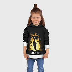 Толстовка-худи детская Чертенок Do it, цвет: 3D-белый — фото 2