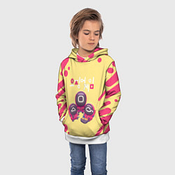 Толстовка-худи детская ИЗГОТАВЛИВАЮТ ВИЗИТКИ ОХРАНА, цвет: 3D-белый — фото 2