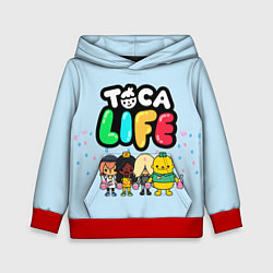 Толстовка-худи детская Toca Life: Logo, цвет: 3D-красный