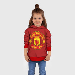 Толстовка-худи детская Manchester United F C, цвет: 3D-красный — фото 2