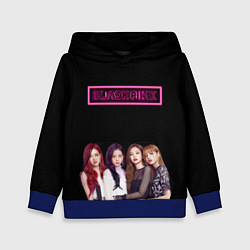 Толстовка-худи детская BLACKPINK NEON, цвет: 3D-синий