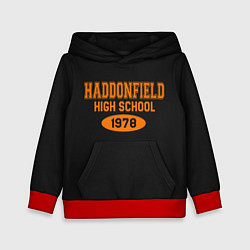 Толстовка-худи детская Haddonfield High School 1978, цвет: 3D-красный