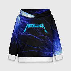 Детская толстовка METALLICA BLUE FLASH МЕТАЛЛИКА СИНИЕ МОЛНИИ