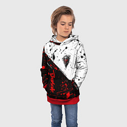Толстовка-худи детская Berserk: Черная маска, цвет: 3D-красный — фото 2