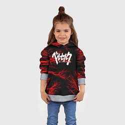 Толстовка-худи детская Berserk: Ветки деревьев, цвет: 3D-меланж — фото 2