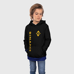 Толстовка-худи детская БИНАНС ЛОГО КАРБОН BINANCE LOGO, цвет: 3D-синий — фото 2