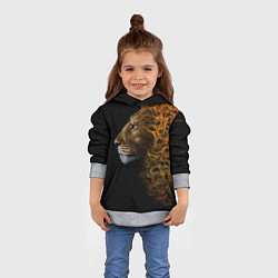 Толстовка-худи детская ПЛАМЕННЫЙ ЛЕВ, цвет: 3D-меланж — фото 2