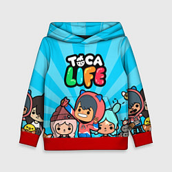 Толстовка-худи детская Toca Life: Friends, цвет: 3D-красный