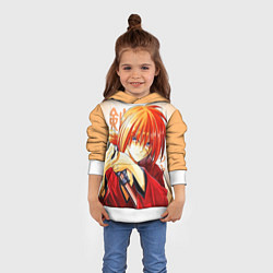 Толстовка-худи детская Химура - Бродяга Кэнсин, цвет: 3D-белый — фото 2