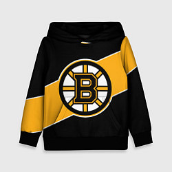 Толстовка-худи детская Бостон Брюинз, Boston Bruins, цвет: 3D-черный