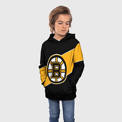 Толстовка-худи детская Бостон Брюинз, Boston Bruins, цвет: 3D-черный — фото 2