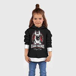 Толстовка-худи детская Бельгийская Овчарка Малинуа, цвет: 3D-белый — фото 2