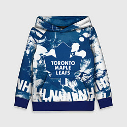 Толстовка-худи детская Торонто Мейпл Лифс, Toronto Maple Leafs, цвет: 3D-синий