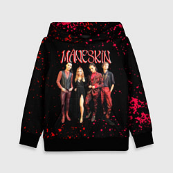 Толстовка-худи детская Maneskin Лунный свет, рок - группа, цвет: 3D-черный