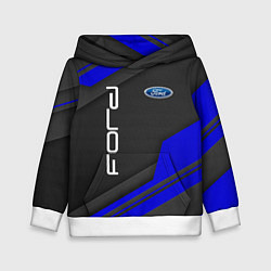 Толстовка-худи детская Ford Форд авто, цвет: 3D-белый