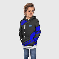 Толстовка-худи детская Ford Форд авто, цвет: 3D-белый — фото 2