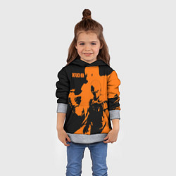 Толстовка-худи детская Сайтама образ в силуэте One Punch-Man, цвет: 3D-меланж — фото 2
