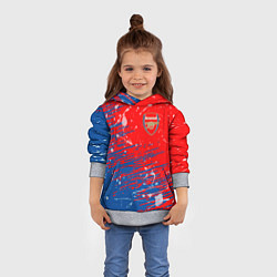 Толстовка-худи детская Arsenal: Фирменные цвета, цвет: 3D-меланж — фото 2
