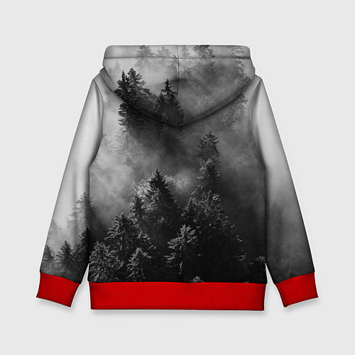Детская толстовка МРАЧНЫЙ ЛЕС FOREST / 3D-Красный – фото 2