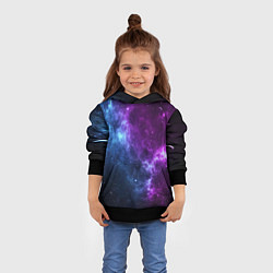 Толстовка-худи детская NEON GALAXY НЕОНОВЫЙ КОСМОС, цвет: 3D-черный — фото 2