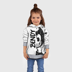 Толстовка-худи детская BENDY - БЕНДИ БРЫЗГИ КРАСКИ, цвет: 3D-меланж — фото 2