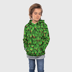 Толстовка-худи детская Ёлки-иголки, цвет: 3D-меланж — фото 2