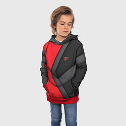 Толстовка-худи детская ST FORD спина, цвет: 3D-красный — фото 2