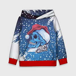 Детская толстовка Merry Christmas Счастливого Рождества Skull