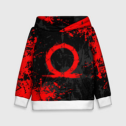 Детская толстовка GOD OF WAR LOGO RED, БРЫЗГИ КРАСОК