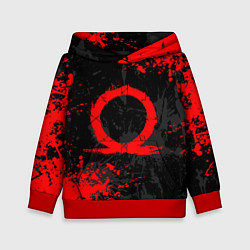 Детская толстовка GOD OF WAR LOGO RED, БРЫЗГИ КРАСОК