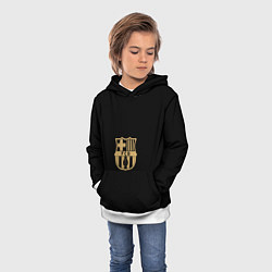 Толстовка-худи детская Golden Barca, цвет: 3D-белый — фото 2