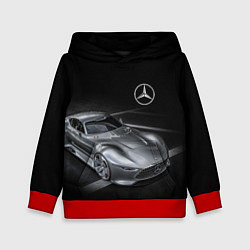 Толстовка-худи детская Mercedes-Benz motorsport black, цвет: 3D-красный