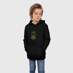 Толстовка-худи детская Краснодар green theme, цвет: 3D-черный — фото 2