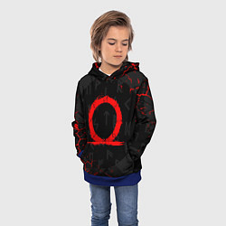 Толстовка-худи детская GOD OF WAR CRATOS LOGO, цвет: 3D-синий — фото 2