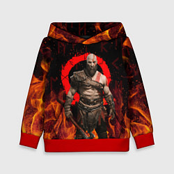 Детская толстовка GOD OF WAR РАГНАРЁК, КРАТОС В ОГНЕ