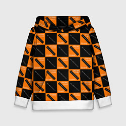 Детская толстовка Black Orange Squares