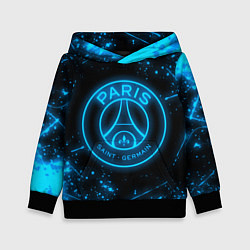 Толстовка-худи детская PSG NEON STYLE SPORT ПСГ НЕОН, цвет: 3D-черный