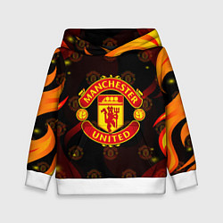 Толстовка-худи детская MANCHESTER UNITED FIRE STYLE SPORT ПЛАМЯ, цвет: 3D-белый