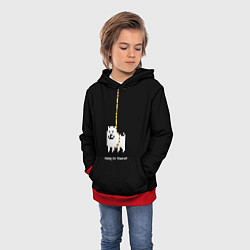 Толстовка-худи детская UNDERTALE DOG НА КАНАТЕ, цвет: 3D-красный — фото 2