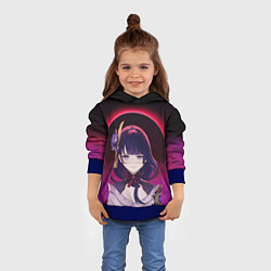 Толстовка-худи детская СЁГУН РАЙДЕН БААЛ, цвет: 3D-синий — фото 2