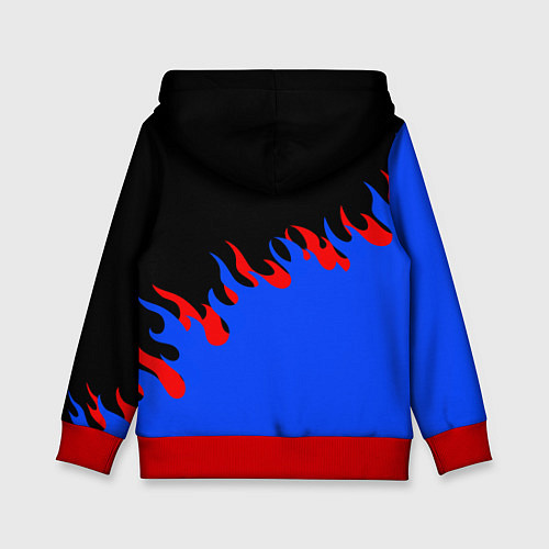 Детская толстовка ХАГИ ВАГИ СИНЕЕ ПЛАМЯ ЛОГО / 3D-Красный – фото 2