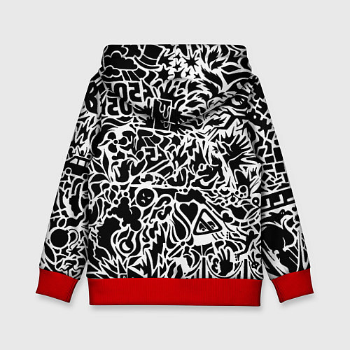 Детская толстовка Arctic monkeys Pattern / 3D-Красный – фото 2